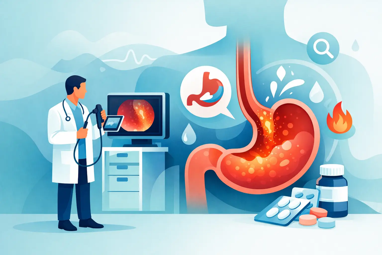 Gastroenterólogo para reflujo persistente